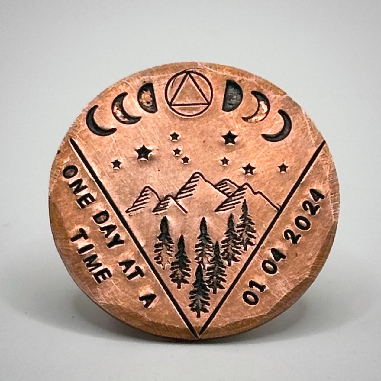 personalised recovery sobriety coin token chip AA