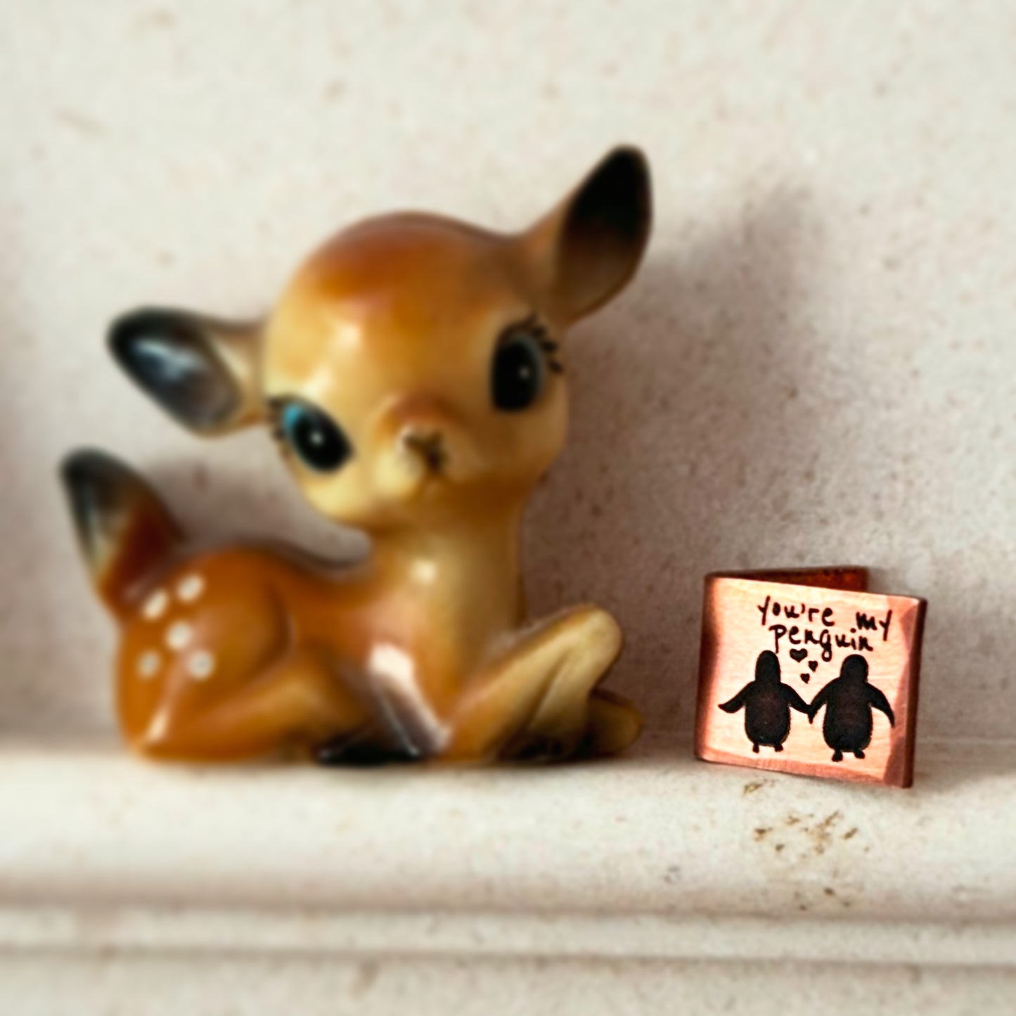 You're My Penguin. Personalised engraved traditional bronze wedding anniversary 8th 19th gift