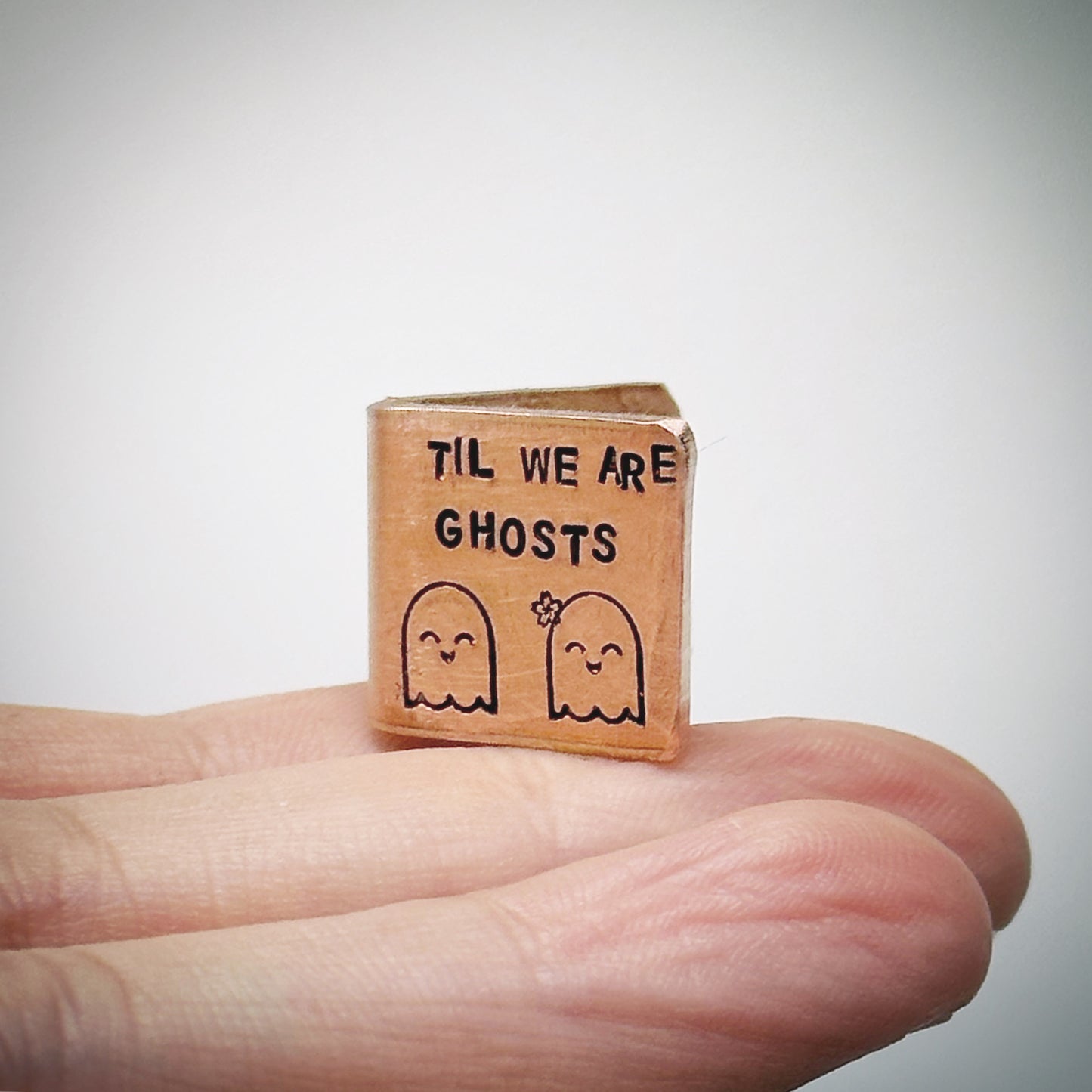 Personalised Bronze wedding anniversary card. Til we are ghosts