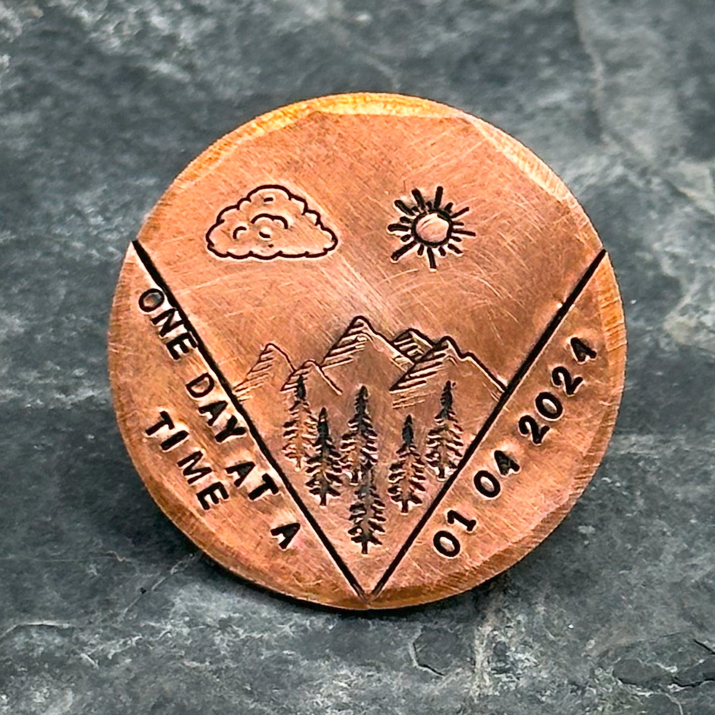 personalised recovery sobriety coin token chip AA