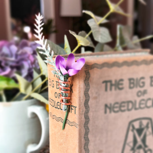 Copper spiral bookmark Vase. Unique Birthday Anniversary gift