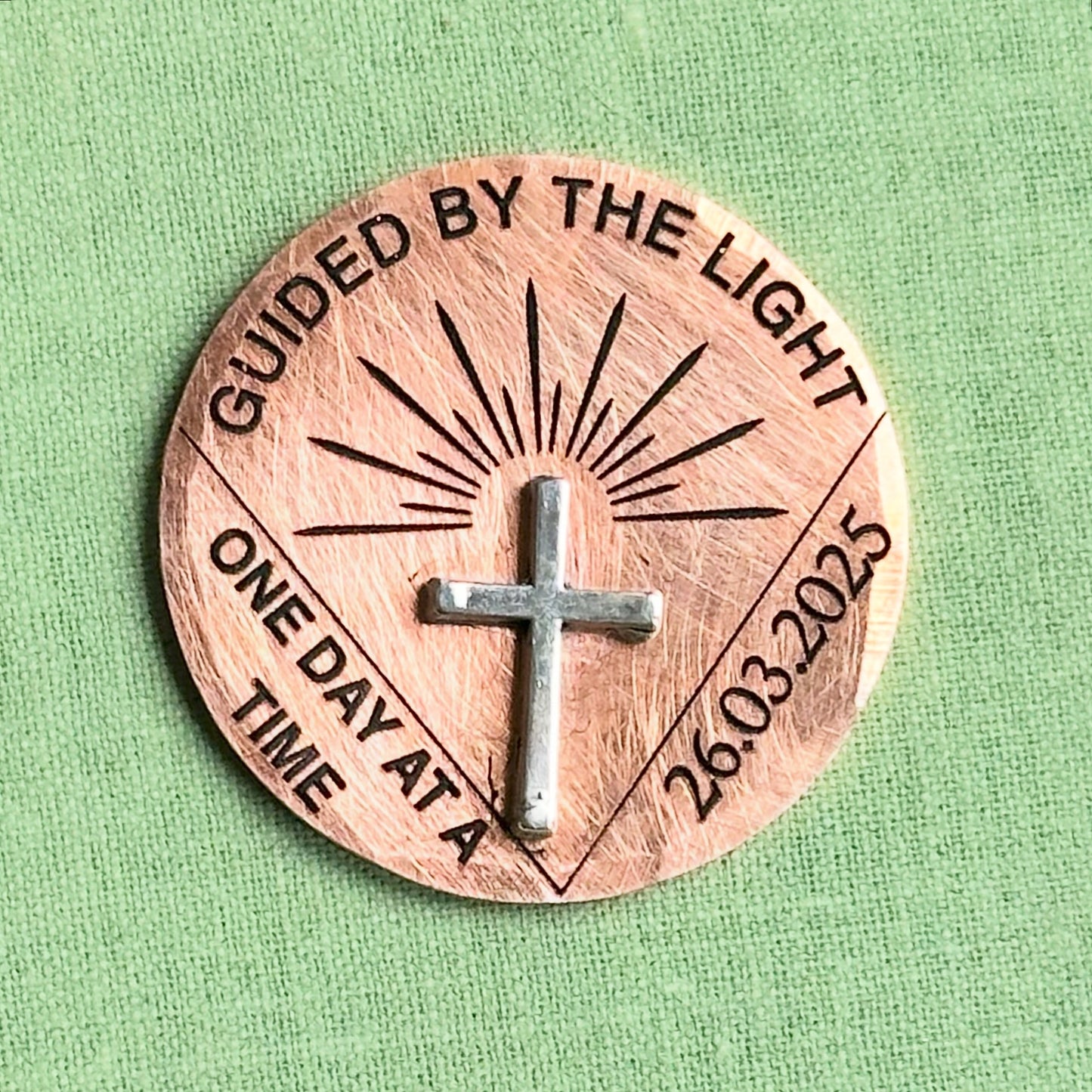 Personalised milestone recovery medallion Sobriety coin chip token custom AA