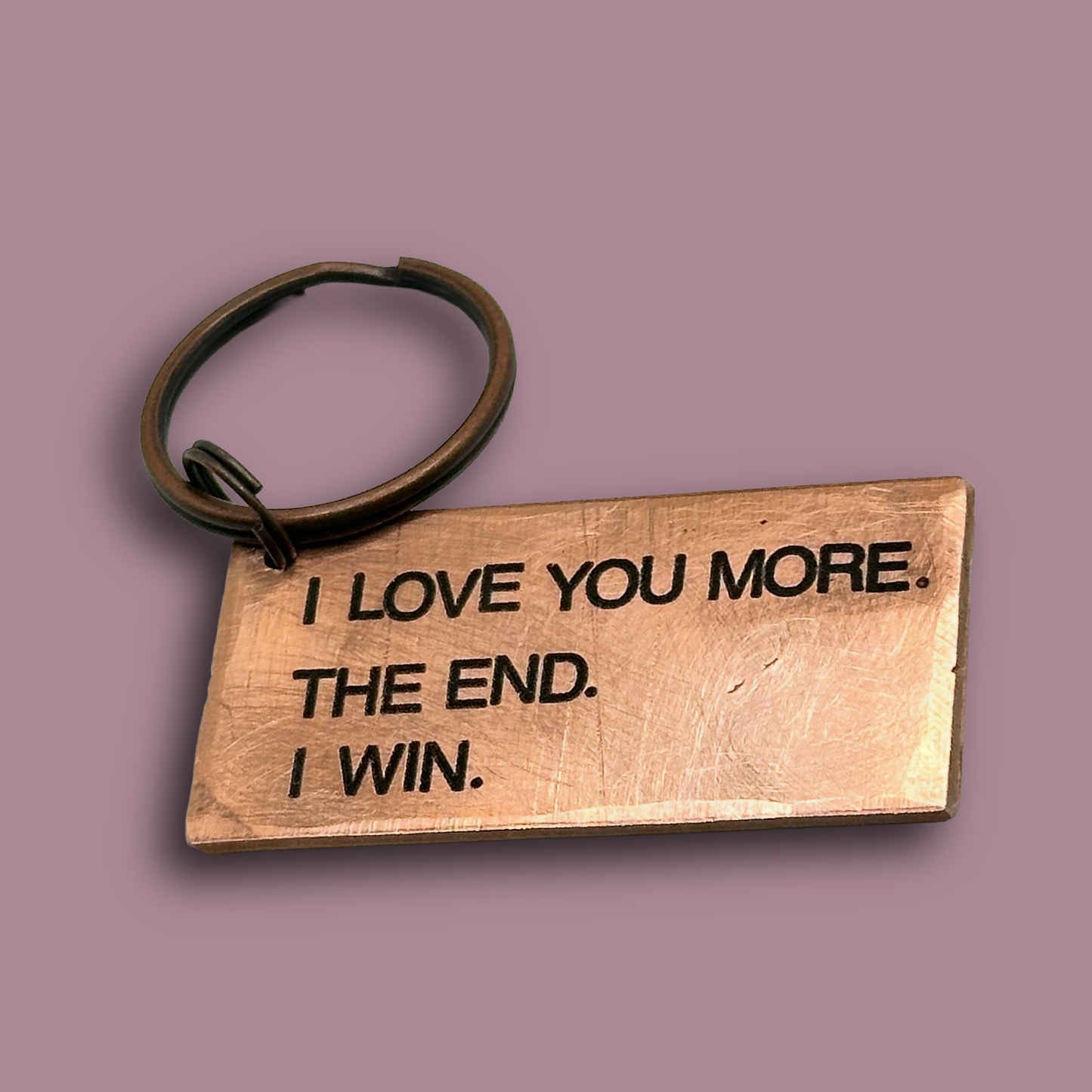 Personalised 7th Copper Wedding Anniversary Gift Husband Wife Keychain Keyring