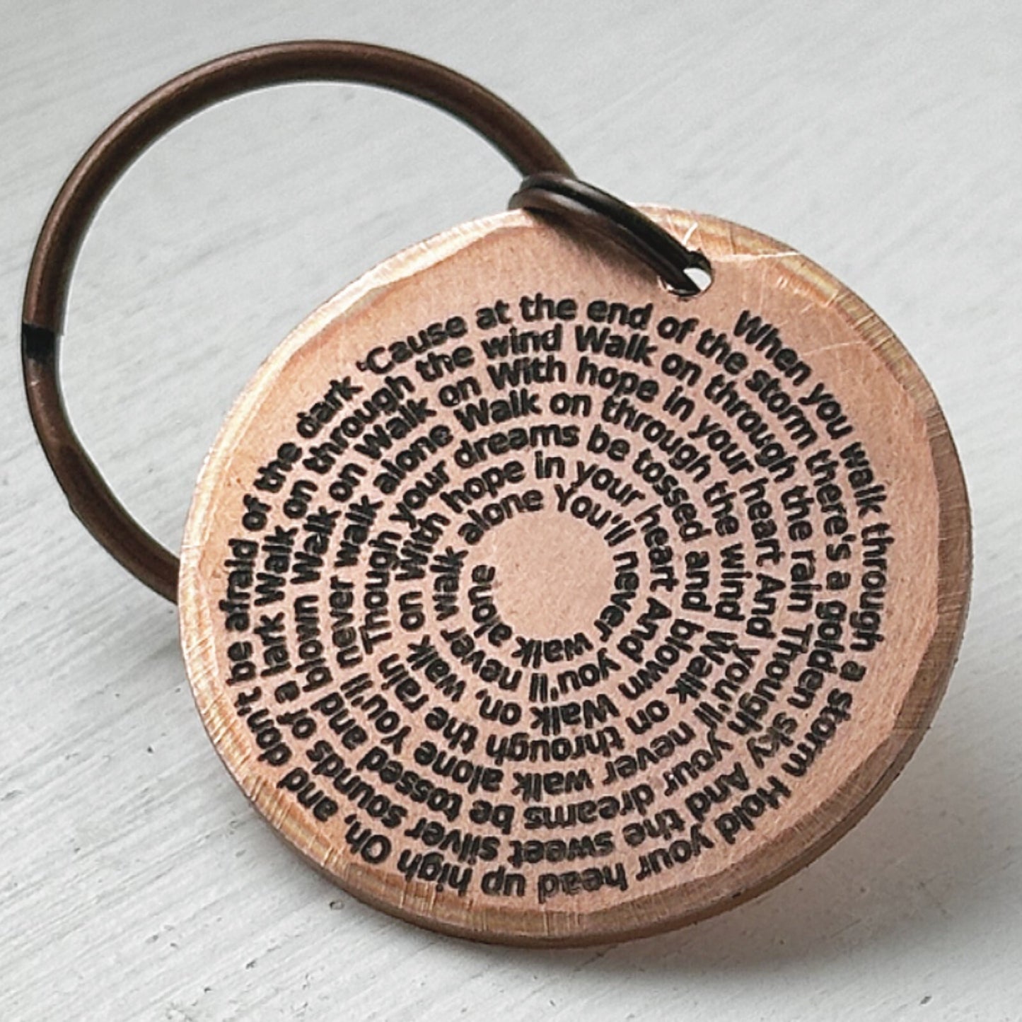 LIVERPOOL Football fan song chant lyrics Birthday gift keepsake keychain keyring