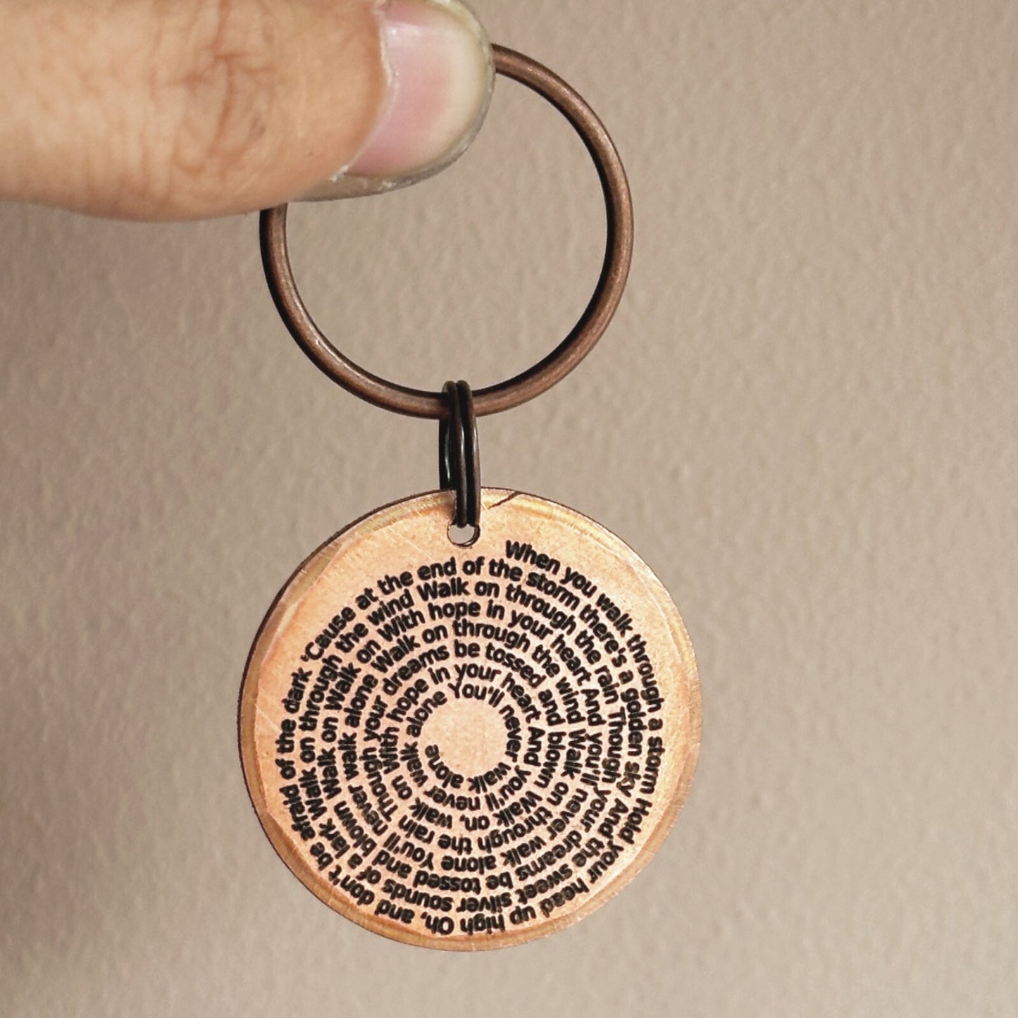 LIVERPOOL Football fan song chant lyrics Birthday gift keepsake keychain keyring