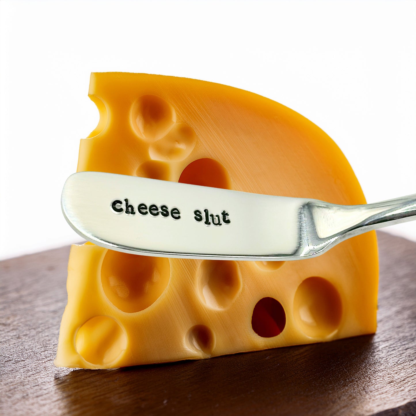 Cheese Slut. Funny butter knife. Anniversary Birthday gift for wife, girlfriend, sister, auntie, mum