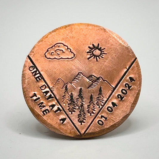 personalised recovery sobriety coin token chip AA