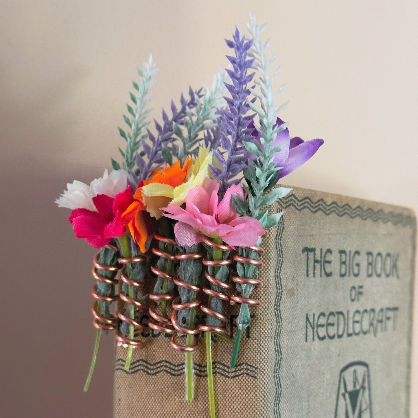 Copper spiral bookmark Vase. Unique Birthday Anniversary gift