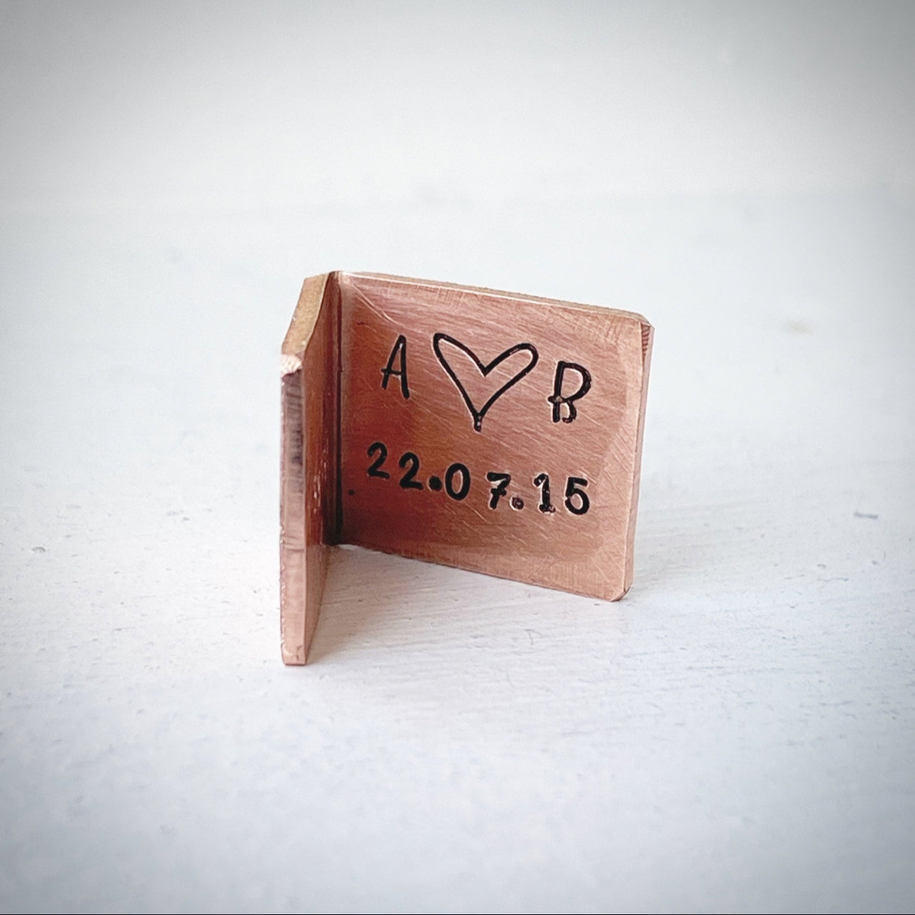 Personalised bronze wedding anniversary card. Custom traditional 8 year gift Bride and Groom