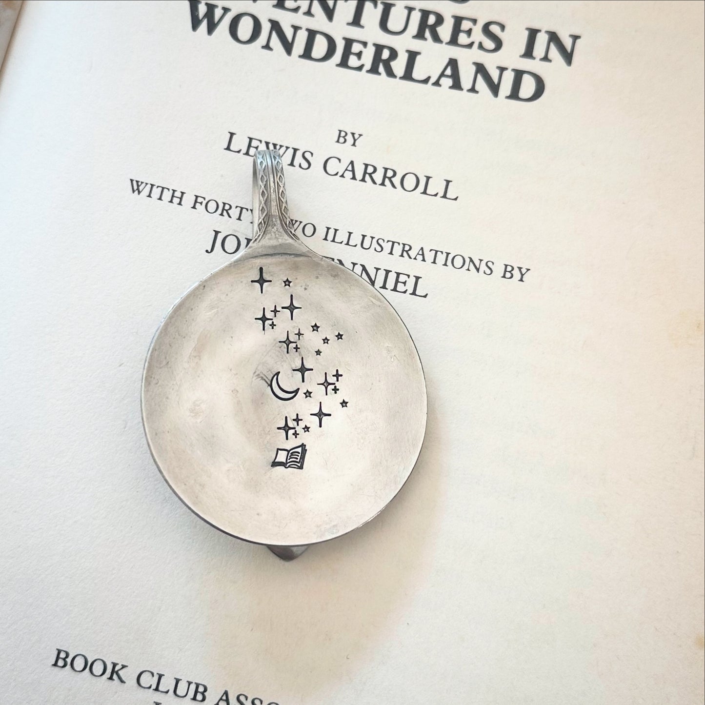 MOON AND STARS Vintage spoon bookmark