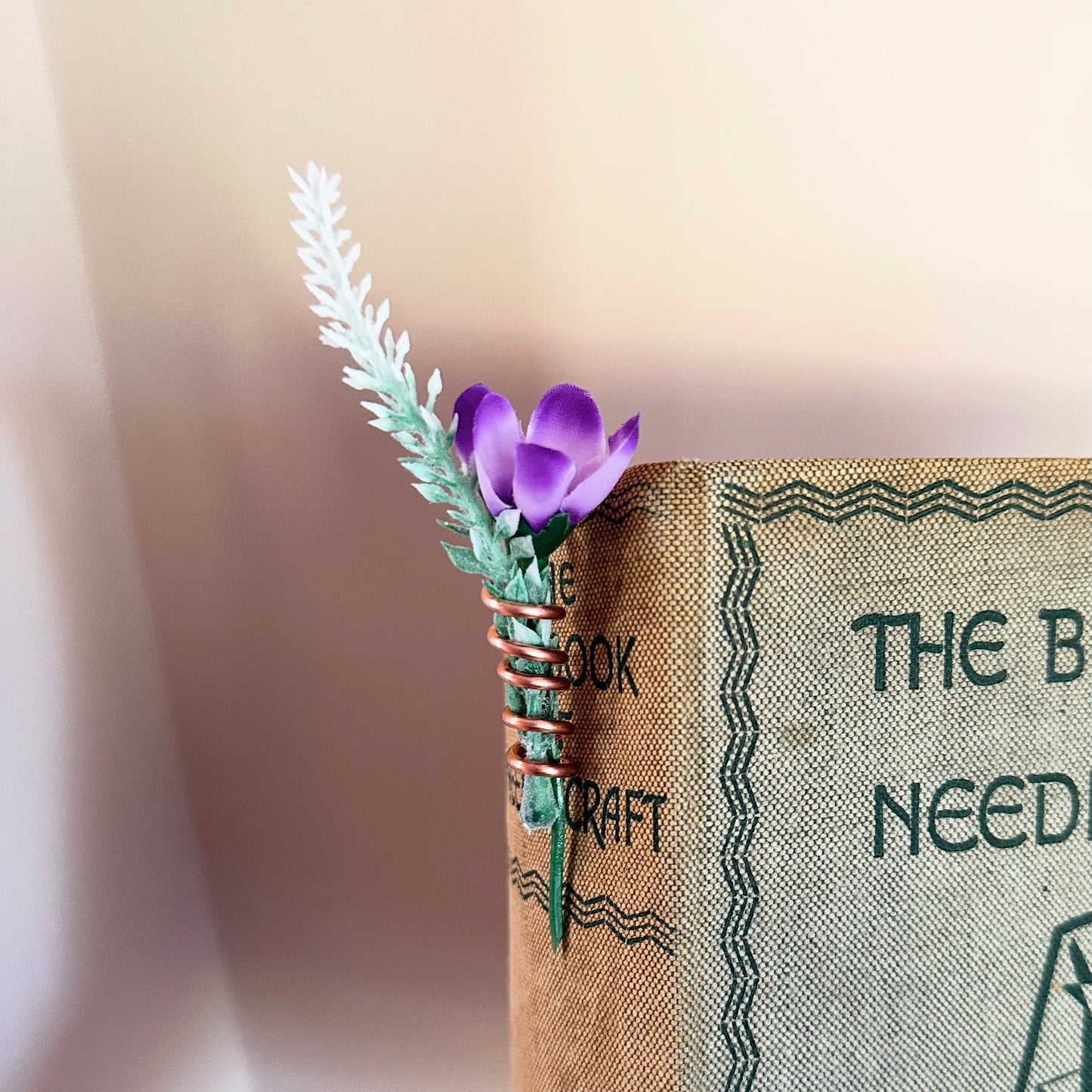 Copper spiral bookmark Vase. Unique Birthday Anniversary gift