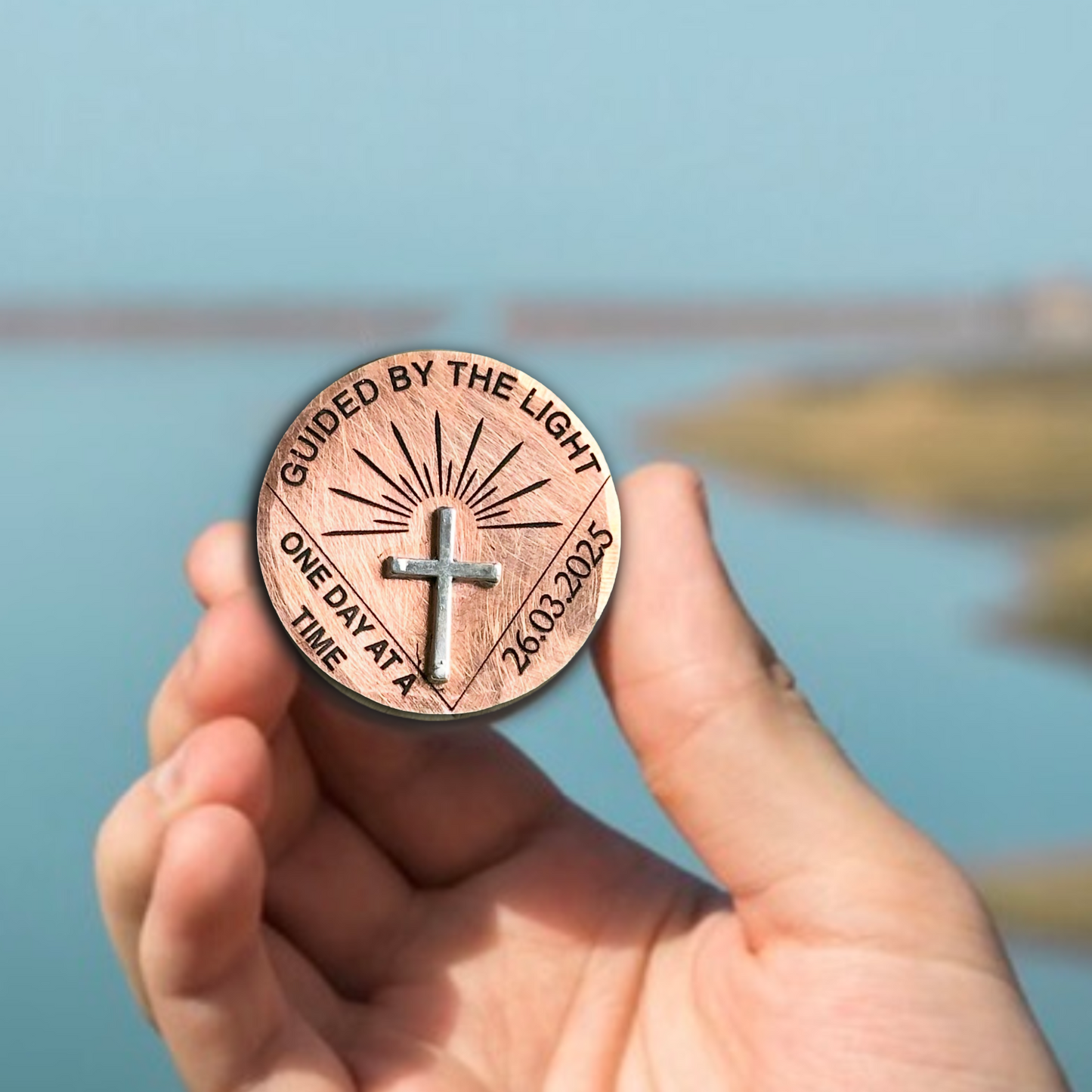 Personalised milestone recovery medallion Sobriety coin chip token custom AA