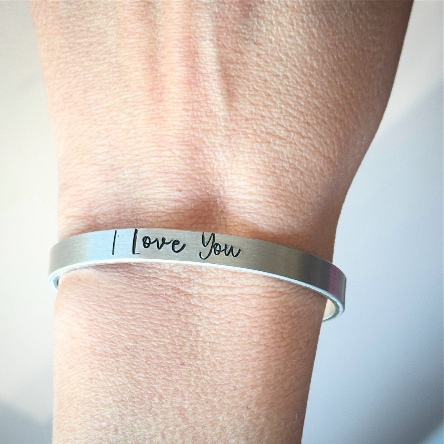 I LOVE YOU Adjustable Bracelet Bangle Cuff Birthday Wedding Anniversary Gift
