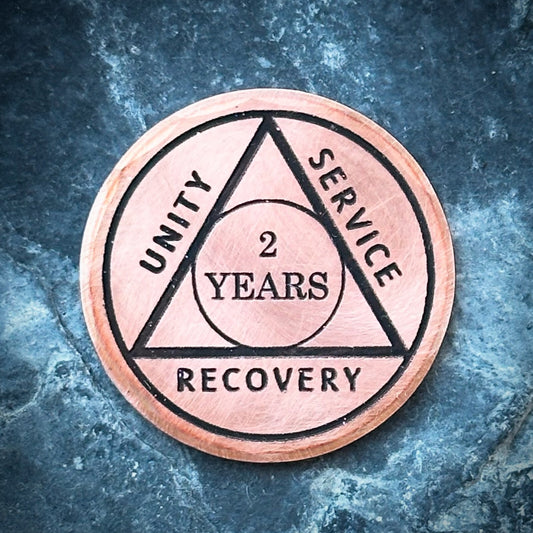 Personalised milestone recovery Sobriety coin chip token custom AA