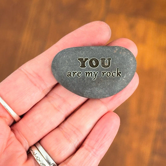 You Are My Rock Pocket Love Pebble Birthday Anniversary Gift Mum Dad Boyfriend