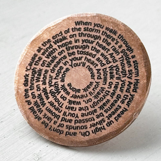 LIVERPOOL Football chant lyrics lucky match day coin Birthday gift  keepsake