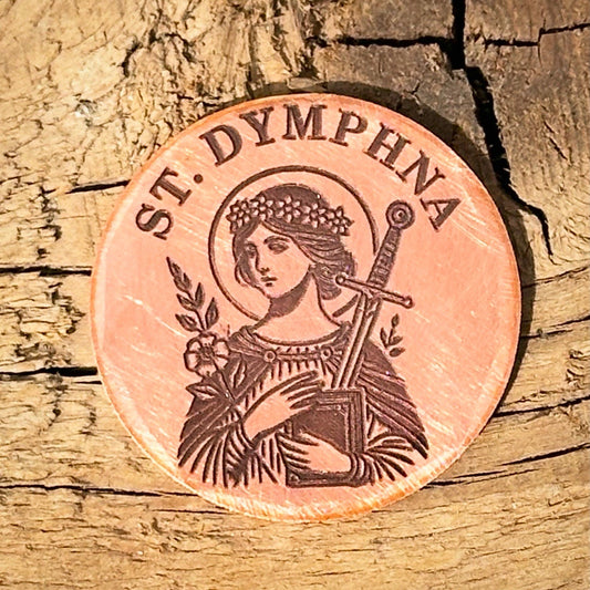 St. Dymphna Anxiety Pocket Coin Mental Health Autism. Encouragement Gift Token
