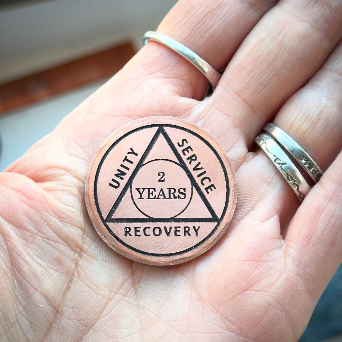 Personalised milestone recovery Sobriety coin chip token custom AA
