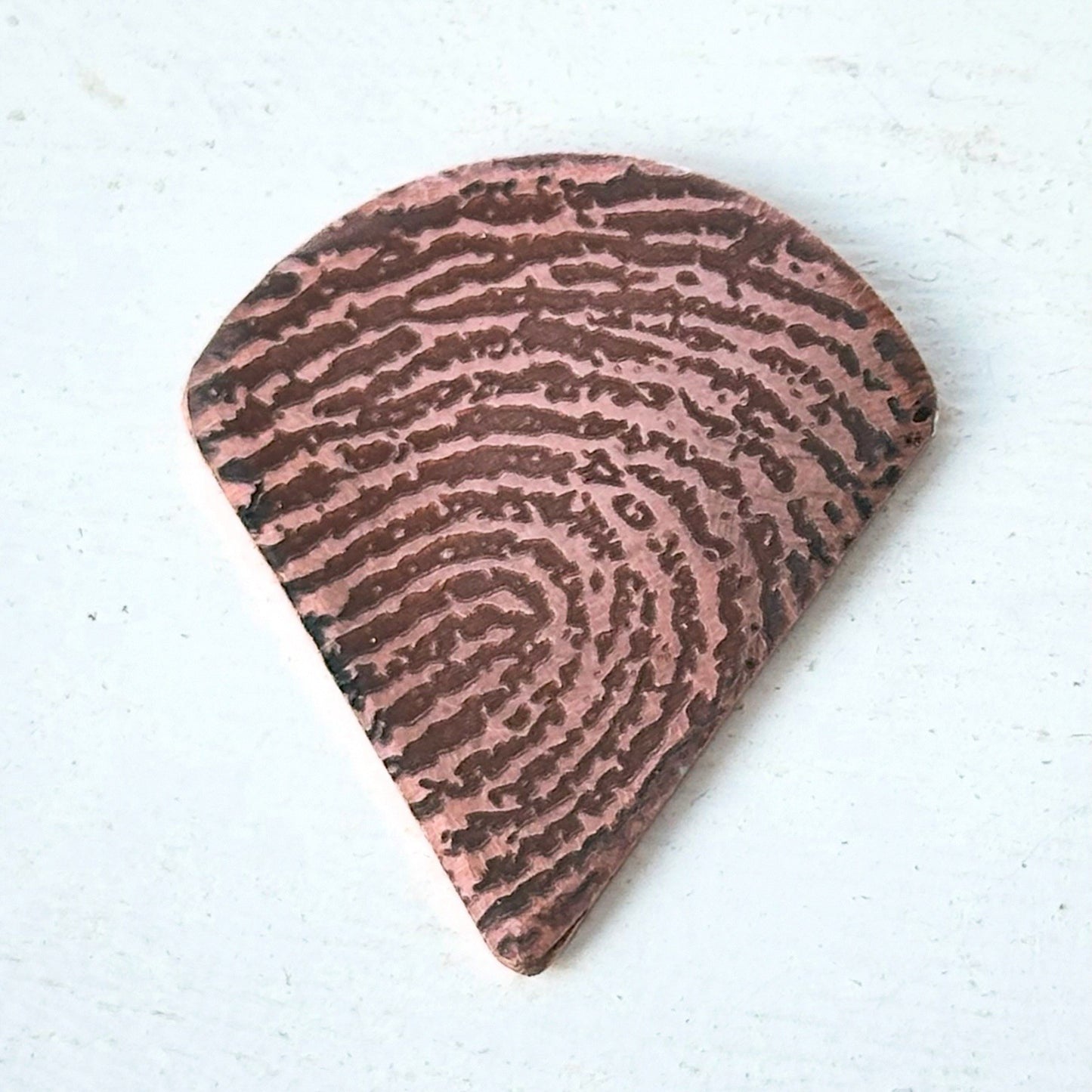 Personalised Actual Bronze Fingerprint Guitar Pick Plectrum 8th Anniversary Gift