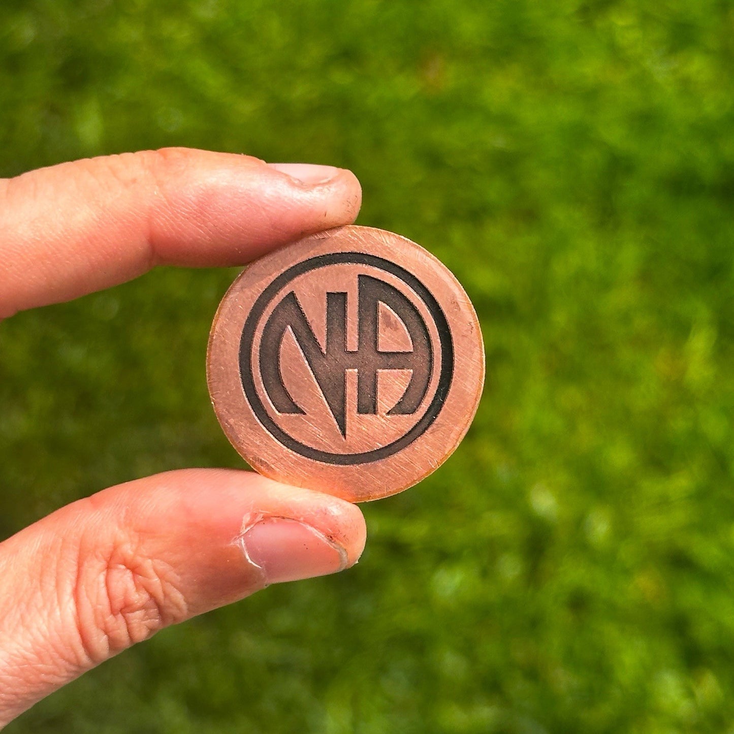 Personalised NA milestone recovery Sobriety coin chip token Clean & Serene